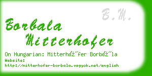 borbala mitterhofer business card